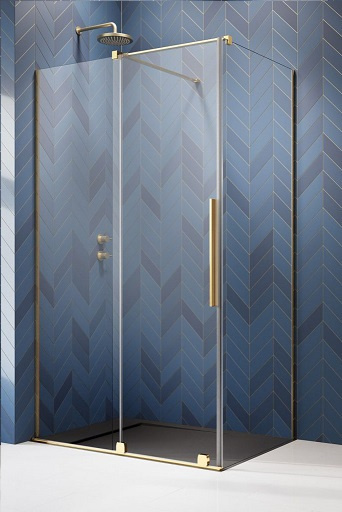 Radaway Furo Gold KDJ drzwi prysznicowe 52,2 cm lewe złoty połysk/szkło przezroczyste 10104522-09-01L