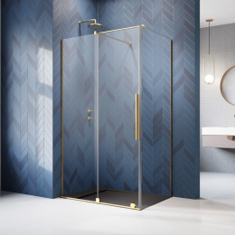 Radaway Furo Gold KDJ drzwi prysznicowe 62,2 cm lewe złoty połysk/szkło przezroczyste 10104622-09-01L