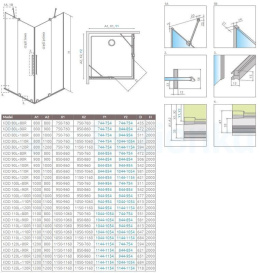 Radaway Furo KDD kabina prysznicowa część prawa 90x90 cm kwadratowa 10105090-54-01
