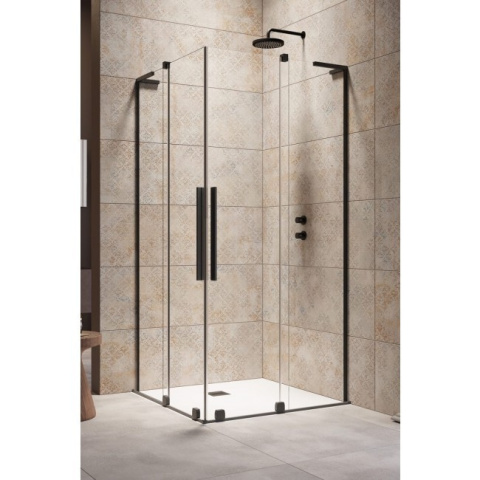 Radaway Furo SL Black KDD kabina prysznicowa część prawa 120x120 cm kwadratowa czarny mat/szkło przezroczyste 10305120-54-01R