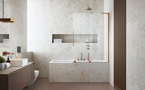 Wpisz KOD: PROMO - 10% Radaway Furo SL Brushed Copper PND II parawan nawan 100 cm prawy miedź szczotkow/szkło przezroczy 10309538-93-01R/10112494-01-01