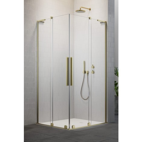 Radaway Furo SL Brushed Gold KDD kabina prysznicowa część prawa 90x90 cm kwadratowa 10305090-99-01R