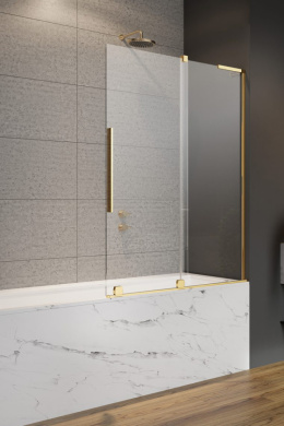 Wpisz KOD: PROMO - 10% Radaway Furo SL Gold PND II parawan nawannowy 100 cm lewy złoty połysk/szkło przezroczyste 10309538-09-01L/10112494-01-01
