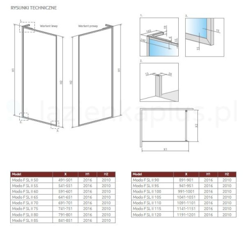 Radaway Modo F SL Brushed Gunmetal II ścianka prysznicowa 100 cm gunmetal szczotkowany/szkło przezroczyste 10419104-92-01L