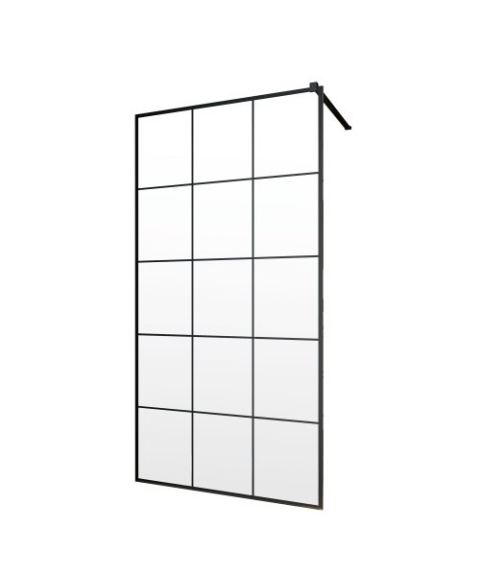 Radaway Modo New Black II Factory Walk-In ścianka prysznicowa 110 cm czarny mat/szkło factory 389114-54-55