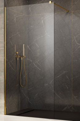 Radaway Modo New II Gold Walk-In ścianka 130 cm złoty połysk/szkło przezroczyste 389134-09-01