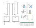 Radaway Nes 8 DWS drzwi prysznicowe 110 cm prawe chrom/szkło przezroczyste 10078110-01-01R/10078111-01-01