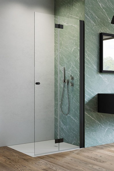 Radaway Nes 8 KDD B drzwi prysznicowe 80 cm prawe czarny mat/szkło przezroczyste 10074080-54-01R