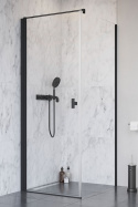 Radaway Nes 8 KDJ I drzwi prysznicowe 90 cm lewe czarny mat/szkło przezroczyste 10072090-54-01L
