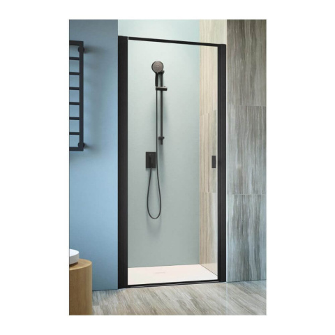 Radaway Nes Black DWJ I drzwi prysznicowe 70 cm lewe czarny mat/szkło Frame 10026070-54-56L