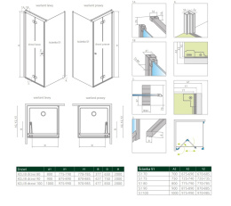 Radaway Nes Black KDJ B drzwi prysznicowe 90 cm prawe czarny mat/szkło przezroczyste 10025090-54-01R