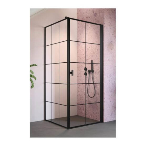 Radaway Nes Black KDJ I Factory drzwi prysznicowe 90 cm prawe czarny mat/szkło Factory 10022090-54-55R