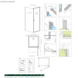 Radaway Nes Black KDJ I Frame drzwi prysznicowe 80 cm prawe czarny mat/szkło Frame 10022080-54-56R