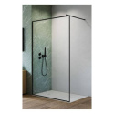 Radaway Nes Black Walk-In II Frame ścianka prysznicowa 110 cm wolnostojąca czarny mat/szkło Frame 10013110-54-56