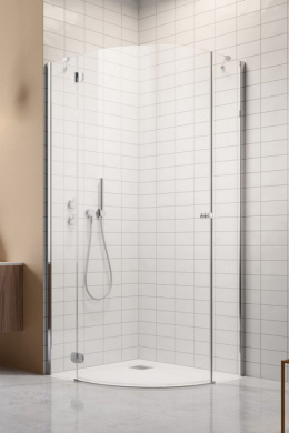 Radaway Torrenta PDJ kabina prysznicowa 90x90 cm półokrągła prawa chrom/szkło przezroczyste 131800-01-01
