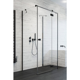 Radaway Essenza New Black KDJ+S drzwi prysznicowe 100 cm prawe czarny mat/szkło przezroczyste 1385022-54-01R
