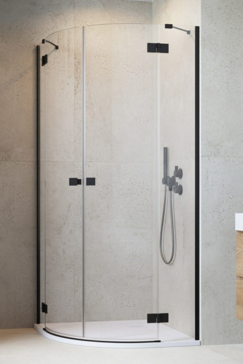 Radaway Essenza New Black PDD drzwi prysznicowe 100 cm lewe czarny mat/szkło przezroczyste 1385003-54-01L