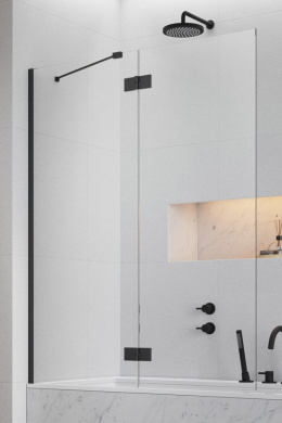 Radaway Essenza New Black PND II parawan nawannowy 140 cm lewy czarny mat/szkło przezroczyste 110002140-54-01L