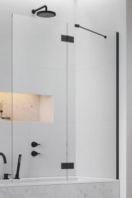 Radaway Essenza New Black PND II parawan nawannowy 140 cm prawy czarny mat/szkło przezroczyste 110002140-54-01R