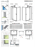 Radaway Essenza New KDJ+S drzwi prysznicowe 110 cm prawe chrom/szkło przezroczyste 1385023-01-01R
