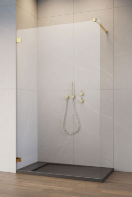 Radaway Essenza Pro Gold Walk-In ścianka prysznicowa 160 cm wolnostojąca złoty połysk/szkło przezroczyste 10103160-09-01