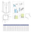 Radaway Essenza Pro KDD kabina prysznicowa część prawa 100x100 cm kwadratowa 10096100-01-01R