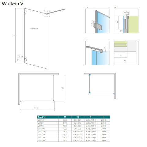 Radaway Euphoria Walk-In ścianka prysznicowa 120 cm frontowa W1 V chrom/szkło przezroczyste 383114-01-01 Radaway Euphoria Walk-In ścianka prysznicowa 120 cm frontowa W1 V chrom/szkło przezroczyste 383114-01-01