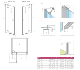 Radaway Fuenta New drzwi prysznicowe 100 cm uchylne chrom połysk/szkło przezroczyste 384014-01-01L