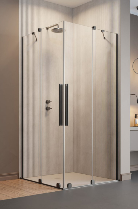 Radaway Furo Brushed Gunmetal KDD kabina prysznicowa część lewa 80x80 gunmetal szczotkowany/szkło przezroczyste 10105080-92-01R