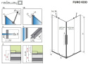 Radaway Furo KDD kabina prysznicowa część lewa 120x120 cm kwadratowa 10105120-54-01L