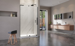 Radaway Furo SL Black DWJ drzwi prysznicowe 57,2 cm lewe czarny mat/szkło przezroczyste 10307572-54-01L