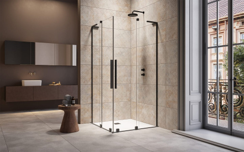 Radaway Furo SL Black KDD kabina prysznicowa część lewa 100x100 cm kwadratowa 10305100-54-01L