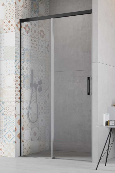Radaway Idea Black 8 DWJ drzwi prysznicowe 77 cm rozsuwane lewe czarny mat/szkło przezroczyste 10330770-54-01L