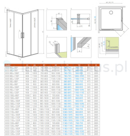 Radaway Idea Brushed Gold KDD drzwi prysznicowe 120 cm rozsuwane złoty szczotkowany/szkło przezroczyste 387064-99-01L