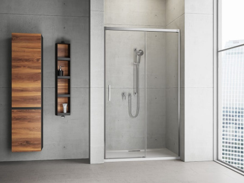 Radaway Idea DWJ drzwi prysznicowe 150 cm wnękowe prawe chrom/szkło przezroczyste 387019-01-01R