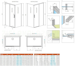 Radaway Idea PDD ścianki prysznicowe chrom/szkło przezroczyste 387142-01-01
