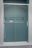 Radaway Idea White DWJ drzwi prysznicowe 110 cm rozsuwane biały mat/szkło przezroczyste 387015-04-01L