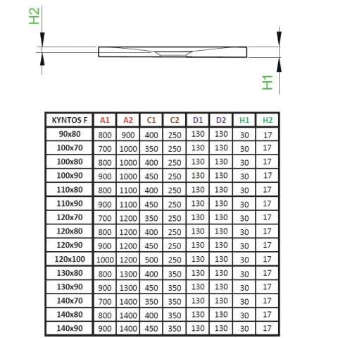 Radaway Kyntos F brodzik 160x90 cm prostokątny konglomeratowy biały HKF16090-04 Radaway Kyntos F brodzik 160x90 cm prostokątny konglomeratowy biały HKF16090-04