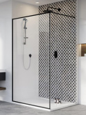 Radaway Modo New Black II Frame Walk-In ścianka prysznicowa 100 cm wolnostojąca czarny mat/szkło Frame 389104-54-56