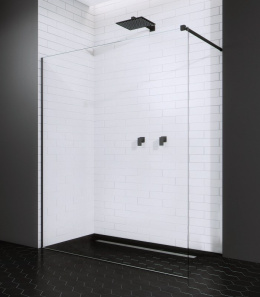 Radaway Modo New Black II Walk-In ścianka 150 cm wolnostojąca czarny mat/szkło przezroczyste 389154-54-01