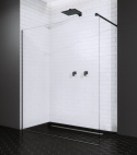 Radaway Modo New Black II Walk-In ścianka 160 cm wolnostojąca czarny mat/szkło przezroczyste 389164-54-01