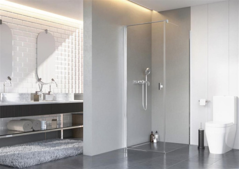 Radaway Nes 8 DWJ I drzwi prysznicowe 70 cm wnękowe lewe chrom/szkło przezroczyste 10076070-01-01L