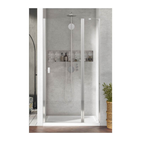 Radaway Nes 8 DWJ II drzwi prysznicowe 90 cm uchylne chrom połysk/szkło przezroczyste 10083090-01-01R