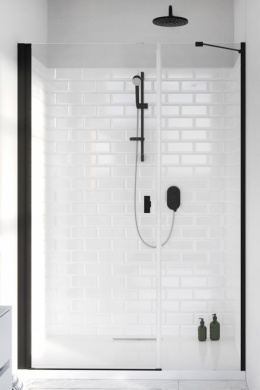 Radaway Nes Black DWS drzwi prysznicowe 100 cm wnękowe prawe czarny mat/szkło przezroczyste 10028100-54-01R