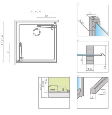 Radaway Nes Black KDD-B drzwi prysznicowe 100 cm lewe czarny mat/szkło przezroczyste 10024100-54-01L