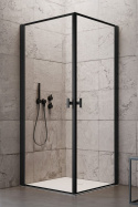 Radaway Nes Black KDD I drzwi prysznicowe 100 cm lewe czarny mat/szkło Frame 10021100-54-56L