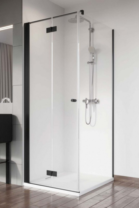 Radaway Nes Black KDJ-B drzwi prysznicowe 80 cm prawe czarny mat/szkło przezroczyste 10025080-54-01R