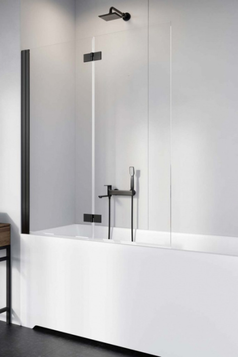 Radaway Nes Black PND I parawan nawannowy 110 cm lewy czarny mat/szkło przezroczyste 10010110-54-01L