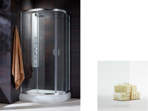 Radaway Premium Plus E 1900 kabina prysznicowa 120x90 cm półokrągła asymetryczna chrom/szkło przezroczyste 30493-01-01N