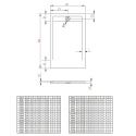 Radaway Teos F brodzik 120x100 cm prostokątny cemento HTF120100-74